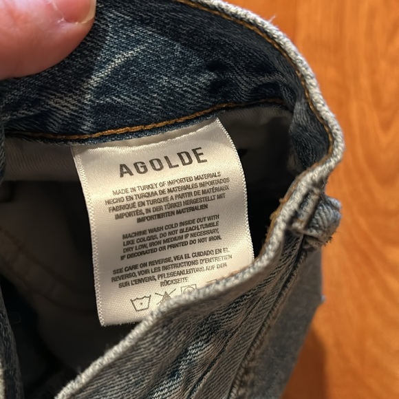 Agolde Riley High Rise Straight Crop in Blitz - Picture 10 of 12